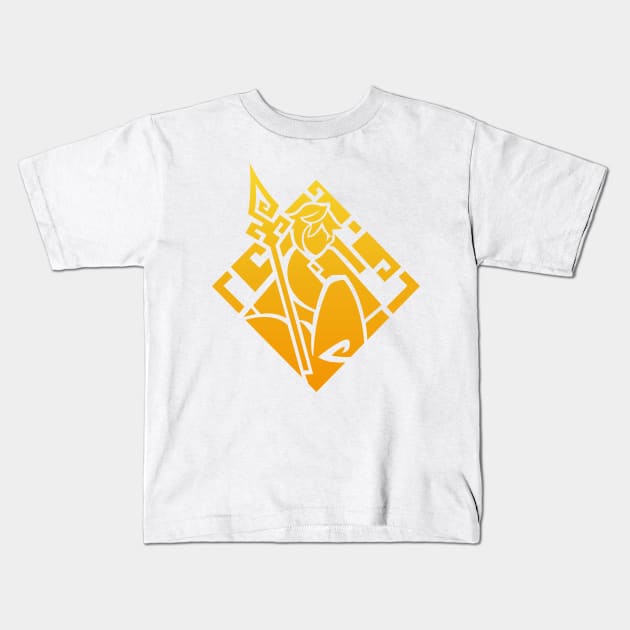 Genshin Impact Zhongli Emblem Kids T-Shirt by GachaSlave